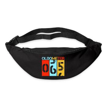 Art rétro du compteur de vitesse pour le 65e anniversaire d’Oldometer - Sac banane - noir - Devant