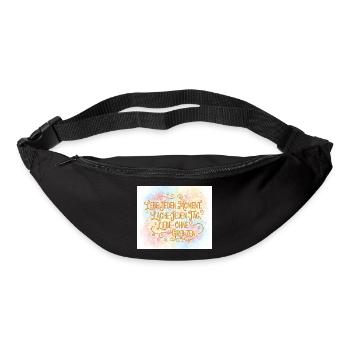 Lebe Jeden Moment Lache Jeden Tag - Gürteltasche - Schwarz - Vorne