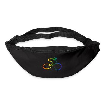 Rennrad Regenbogen - Gürteltasche - Schwarz - Vorne