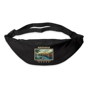 Brunei Bandar Seri Begawan Vintage Reisemarke - Gürteltasche - Schwarz - Vorne