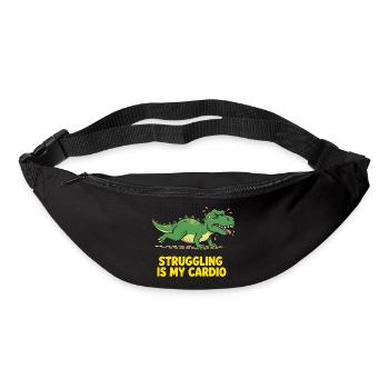 Dinosaurier hasst Cardio Training - Gürteltasche - Schwarz - Vorne