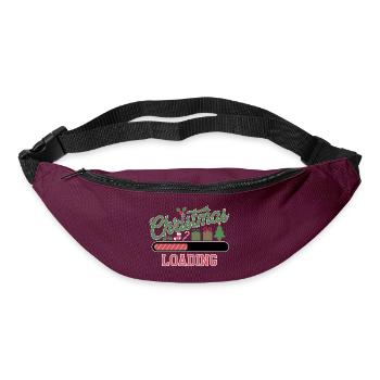 Noël Chargement Barre de chargement Noël - Sac banane - bordeaux  - Devant