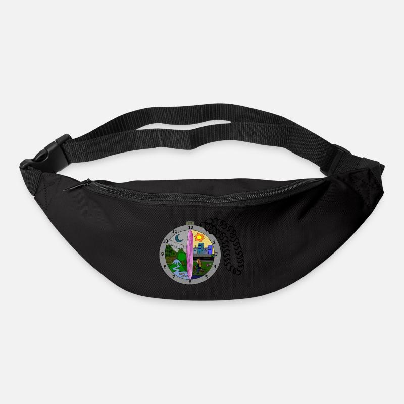 Time travel clock - Bum bag - black
