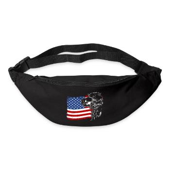 Gordon Setter Amérique Flag Dogs Wilsigns - Sac banane - noir - Devant
