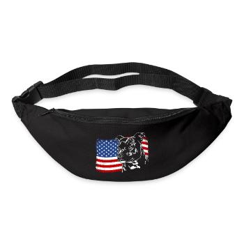 Staffordshire Bull Terrier America Flag Dogs - Bum bag - black - Front