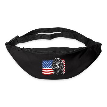 Gordon Setter Amérique Flag Dogs Wilsigns - Sac banane - noir - Devant