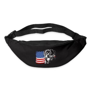 Rottweiler America Flag Dog Dogs Wilsigns - Bum bag - black - Front
