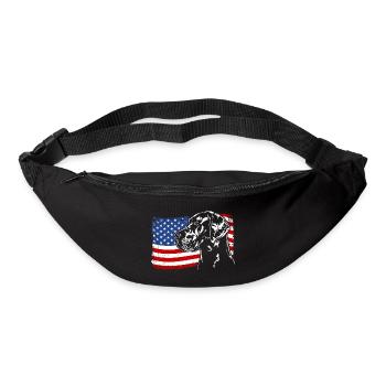Dogue Allemand Drapeau Chiens Wilsigns - Sac banane - noir - Devant