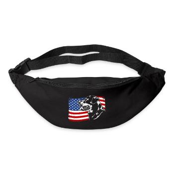 Rottweiler America Flag Dog Dogs Wilsigns - Bum bag - black - Front