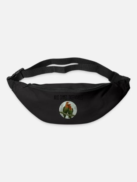 inséparables amour love - Sac banane - noir