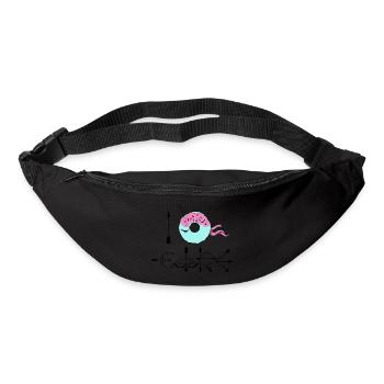 Je Donut Care - fléchettes Unicorn - Sac banane - noir - Devant