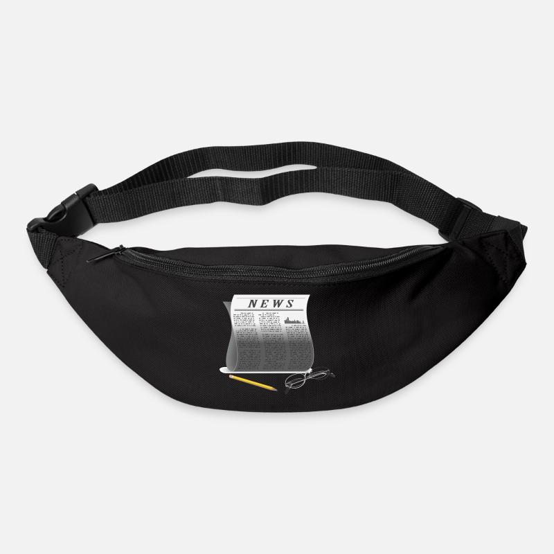 Zeitung - Gürteltasche - Schwarz