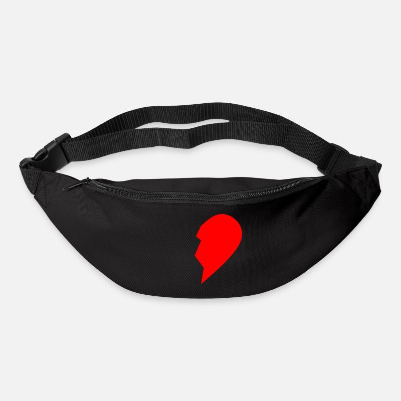 HALF HEART RIGHT SIDE - Bum bag - black