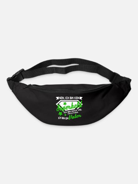 Papa ist mein Superheld - Gürteltasche - Schwarz