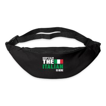 Keep Calm the Italian is here / Italien / Geschenk - Gürteltasche - Schwarz - Vorne