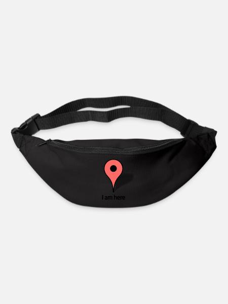 Google Map Marker - Gürteltasche - Schwarz