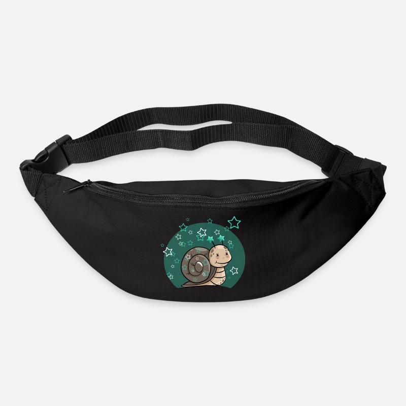 Schnecke mit Sternen - Gürteltasche - Schwarz