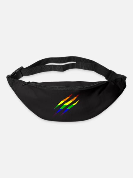 LGBT Rainbow scratches - Bum bag - black