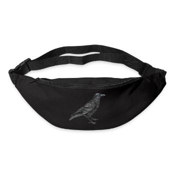 crow bird - Bum bag - black - Front