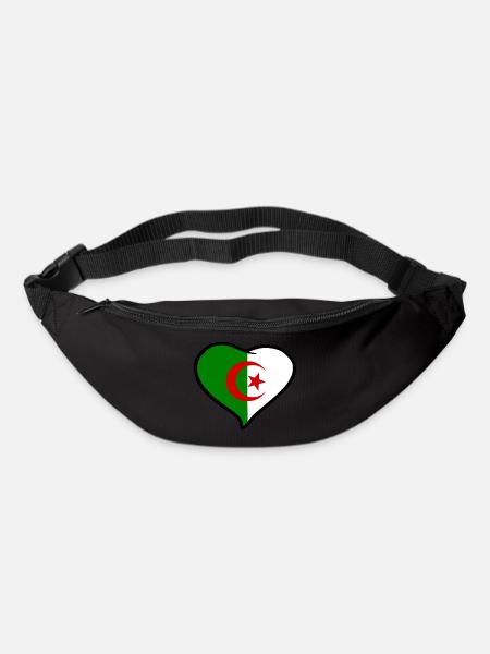 Drapeau Algérie - Sac banane - noir