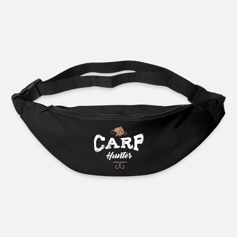 Carp Hunter Karpfenangler Karpfen Angeln Fischen - Gürteltasche - Schwarz