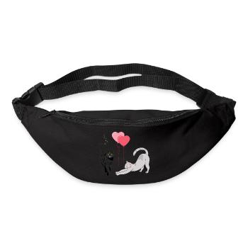 Chats ballons - Sac banane - noir - Devant