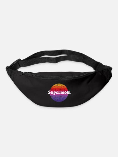 Supermom Retro Style Super Mutter - Gürteltasche - Schwarz