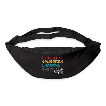 Lustiger Camper Camping Spruch - Gürteltasche - Schwarz - Vorne