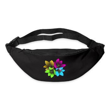 Fleurs Fleurs Floral Floral Floral Bouquet Floral - Sac banane - noir - Devant