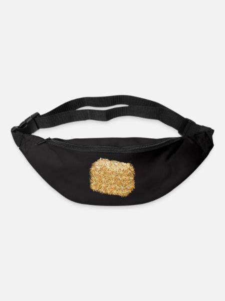 ein Strohballen in schimmernden goldenen Farben - Gürteltasche - Schwarz