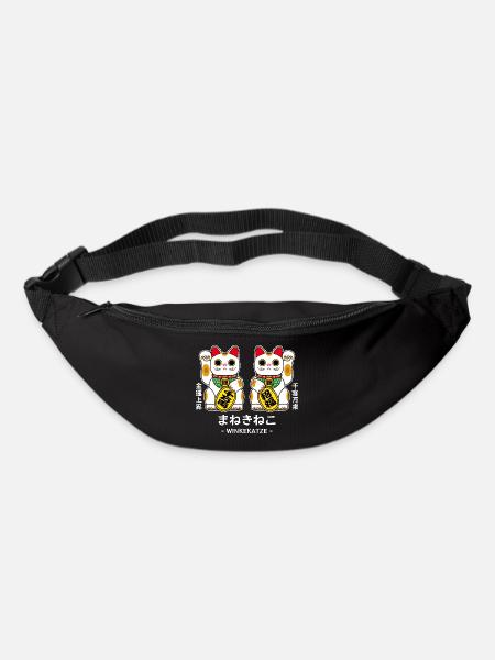Manekineko - Winkekatze - Gürteltasche - Schwarz