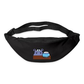 hippo hippo fish aquarium glass goldfish animal - Bum bag - black - Front