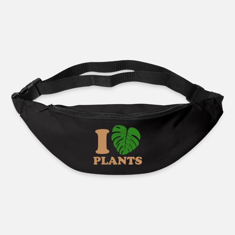 fall plants - Sac banane - noir
