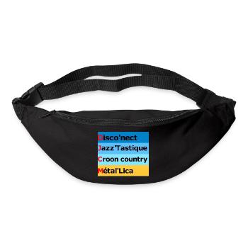 Jeux de mots musicale - Sac banane - noir - Devant