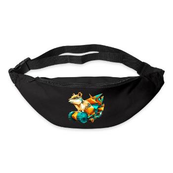 3D kit chipmunk with wheels as polygon - Bum bag - black - Front