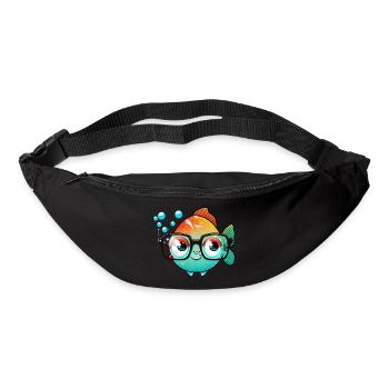 Kawaii Cute Happy Colorful Fish with Sunglasses - Bum bag - black - Front