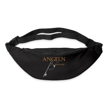 Angler Zubehör Fischen Sportfischen Angel Geschenk - Gürteltasche - Schwarz - Vorne