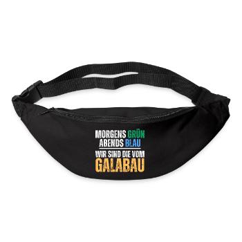 Gartenbau Landschaftsbau Galabau Spruch - Gürteltasche - Schwarz - Vorne
