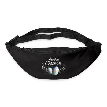 Frohe Ostern Osterei Deko - Gürteltasche - Schwarz - Vorne