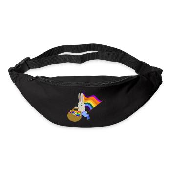Ein Pride Hase Sammelt seine Ostereier - Gürteltasche - Schwarz - Vorne