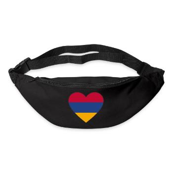 Armenien Flagge Herz - Gürteltasche - Schwarz - Vorne