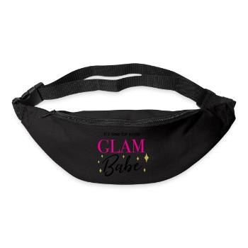 It‘ time for some glam babe - Makeup Spruch - Gürteltasche - Schwarz - Vorne