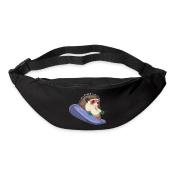 Hedgehog Snowboarder Snowboard - Sac banane - noir - Devant