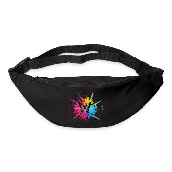 Multicolored butterfly - Bum bag - black - Front