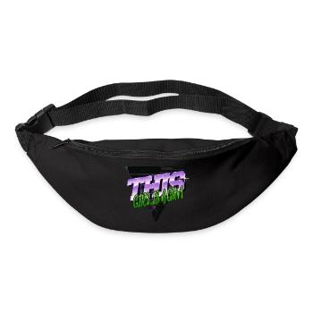 haustier bachhund geschenk geschenkidee pfote - Gürteltasche - Schwarz - Vorne