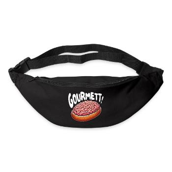 Gourmett - Lustiges Design mit Mett-Brötchen - Gürteltasche - Schwarz - Vorne