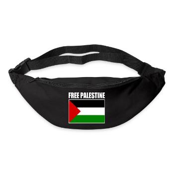 Free palestine - Sac banane - noir - Devant