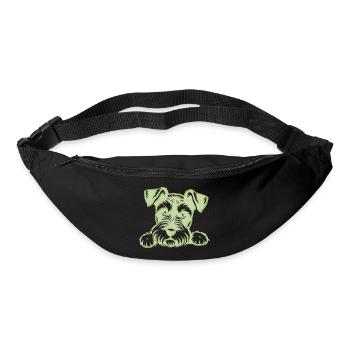 Chien chiot chien mignon Corgi aquarelle Art Cartoon Wof - Sac banane - noir - Devant