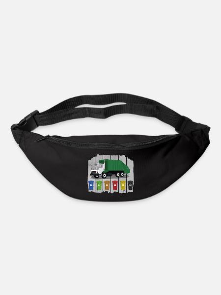 Müllwagen Liebe Müllabfuhr Kind Junge I Geschenk - Gürteltasche - Schwarz