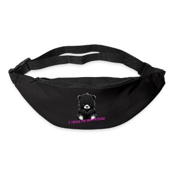 i Miss My Boyfriend sweet Teddy Bear Love - Bum bag - black - Front
